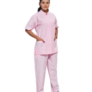 Nurse Uniform Chinese Collar (Pink)