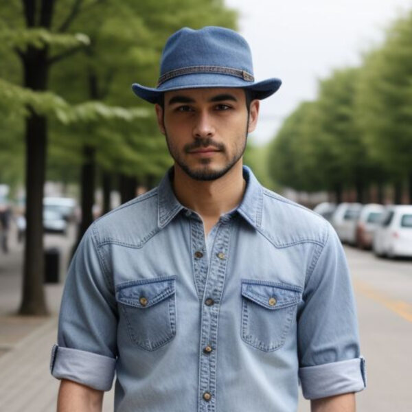 Denim Shirt- AQUA XL